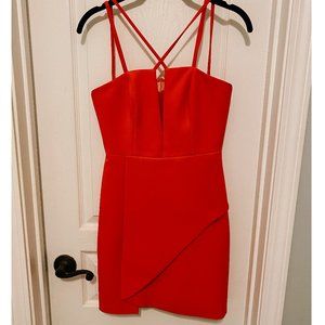 BCBGMAXAZRIA Red Eva Mini Dress Size 0